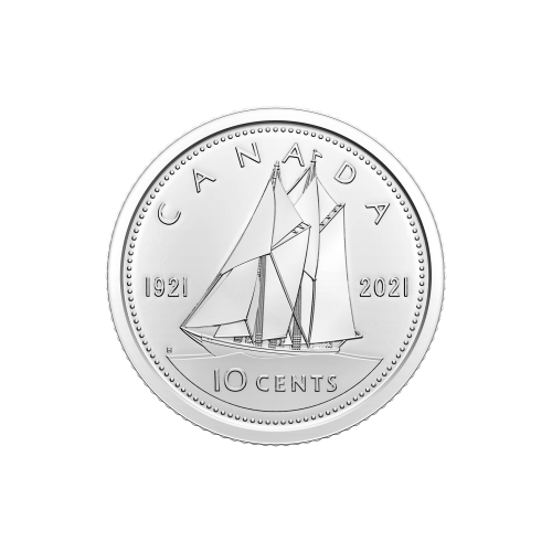 Set of 3 x 2021 100th Anniversary of Bluenose Commemorative 10 Cent Coin Rolls | Royal Canadian Mint