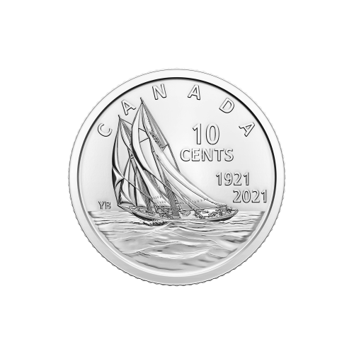 Set of 3 x 2021 100th Anniversary of Bluenose Commemorative 10 Cent Coin Rolls | Royal Canadian Mint