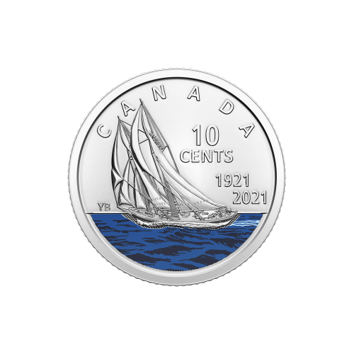 Set of 3 x 2021 100th Anniversary of Bluenose Commemorative 10 Cent Coin Rolls | Royal Canadian Mint