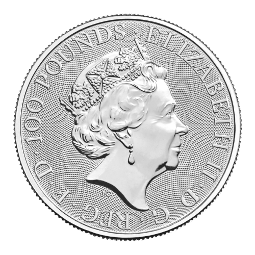 Pièce 1 once de platine Les Bêtes de la Reine : Lévrier blanc de Richmond 2022 | La Monnaie royale