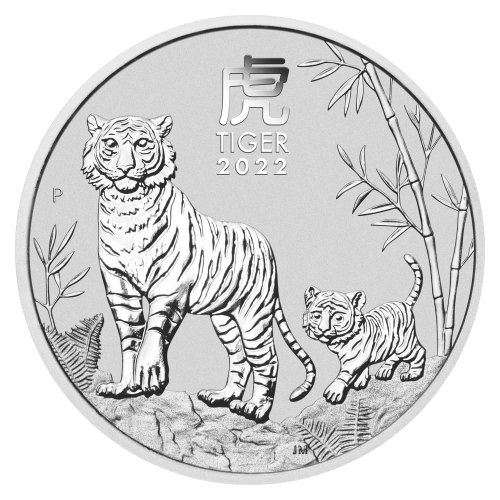 Pièce 2 onces d'argent Lunaire Année du Tigre Australie 2022 | Monnaie de Perth