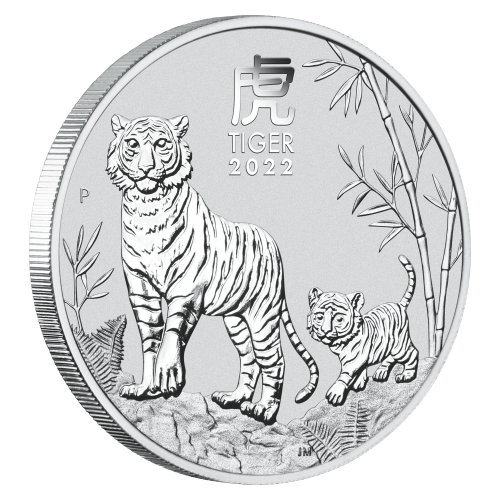 Pièce 2 onces d'argent Lunaire Année du Tigre Australie 2022 | Monnaie de Perth