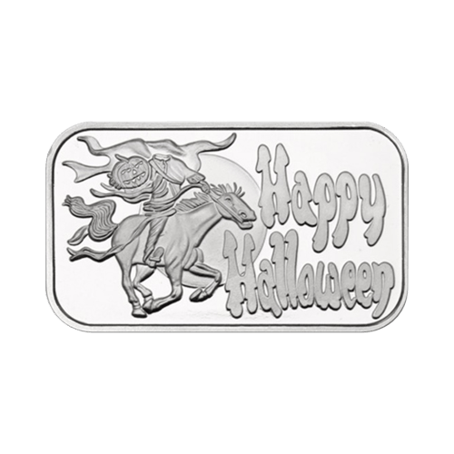 Lingot 1 once d'argent Halloween : Cavalier sans tête | Monnaie de SilverTowne