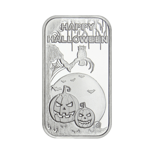Lingot 1 once d'argent Halloween : Nuit d'épouvante | Monnaie de SilverTowne