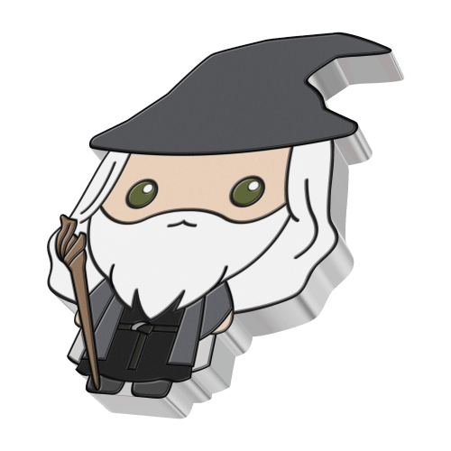 Pièce 1 once d'argent Chibi Le Seigneur des Anneaux : Gandalf le Gris 2021 | Agoro par La Monnaie de Nouvelle-Zélande