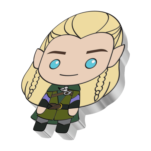 1 oz 2021 Chibi The Lord of The Rings: Legolas Silver Coin | Agoro by New Zealand Mint