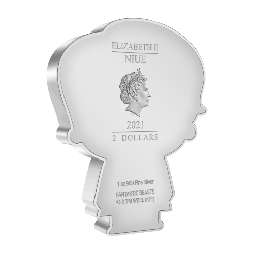 1 oz 2021 Chibi Fantastic Beasts: Newt Scamander Silver Coin | Agoro by New Zealand Mint