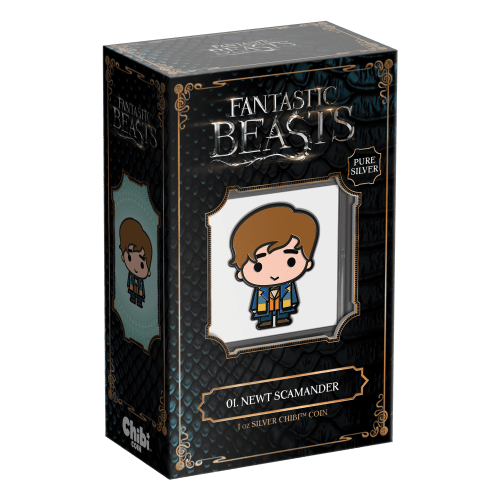 1 oz 2021 Chibi Fantastic Beasts: Newt Scamander Silver Coin | Agoro by New Zealand Mint