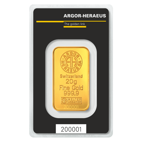 20 gram KineBar Gold Bar | Argor-Heraeus