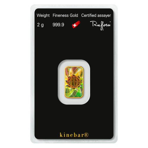 2 gram KineBar Gold Bar | Argor-Heraeus