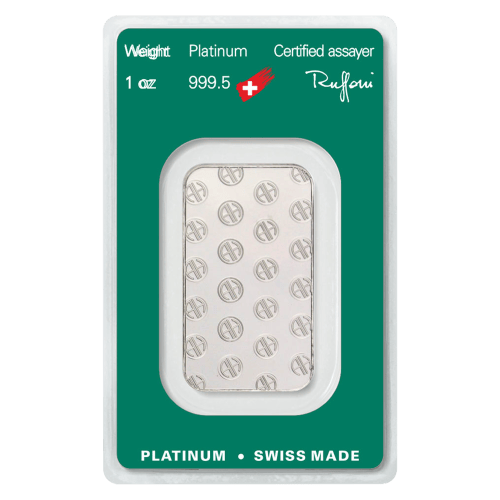 Lingot 1 once de platine | Argor-Heraeus