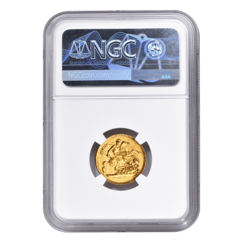 Pièce 1/2 Souverain en or NGC AU-58 Reine Grande-Bretagne Année aléatoire | La Monnaie royale