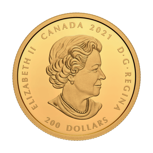 1 oz 2021 Forevermark Black Label Oval Diamond Ultra-High Relief 99999 Gold Coin | Royal Canadian Mint