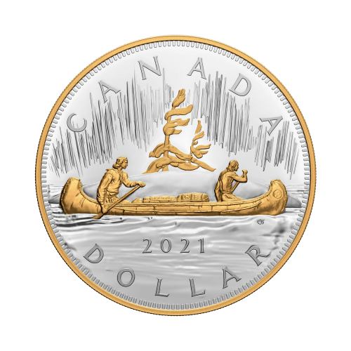 Pièce 1 kilo d'argent Le légendaire dollar Voyageur 2021 | Monnaie royale canadienne