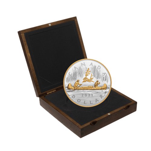 Pièce 1 kilo d'argent Le légendaire dollar Voyageur 2021 | Monnaie royale canadienne