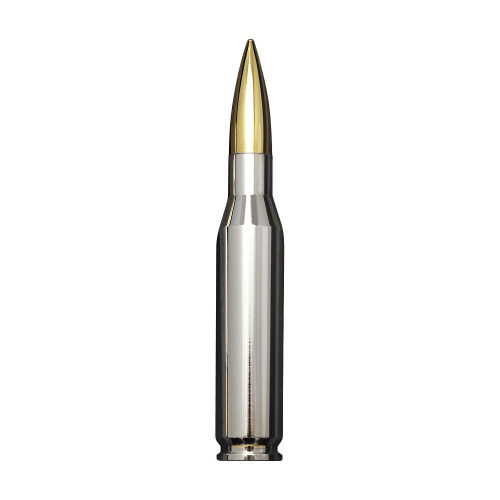 Balle 2 onces d'argent plaqué or et rhodium Calibre .308 | Monnaie de SilverTowne