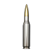 Balle 2 onces d'argent plaqué or et rhodium Calibre .308 | Monnaie de SilverTowne