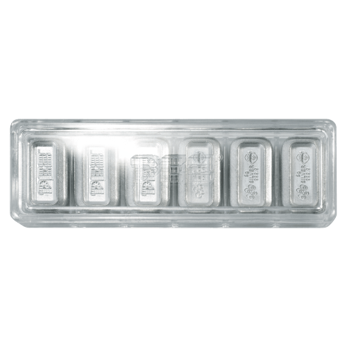 Set of 6 x 5 gram Elf PEZ Dispenser Silver Bars | PAMP Suisse