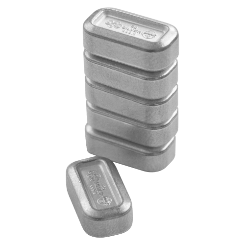 Set of 6 x 5 gram Elf PEZ Dispenser Silver Bars | PAMP Suisse