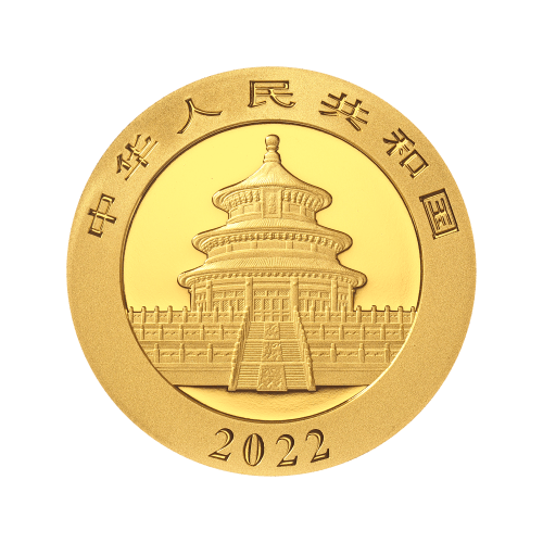 Pièce 15 grammes en or Panda Chine 2022 | Monnaie chinoise
