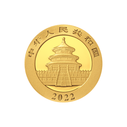 Pièce 8 grammes en or Panda Chine 2022 | Monnaie chinoise