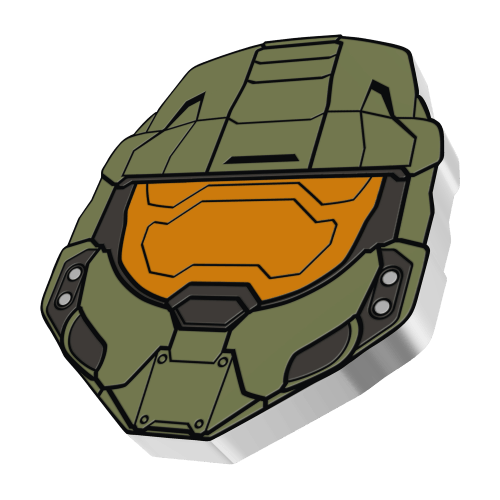 1 oz 2021 Halo: Master Chief Helmet Silver Coin | Agoro by New Zealand Mint