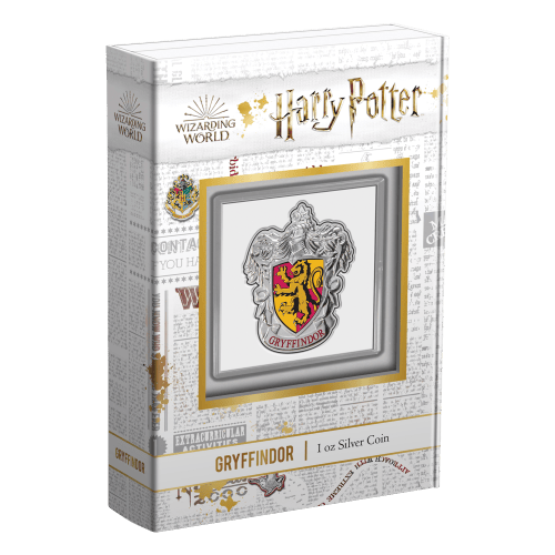 Pièce 1 once d'argent Harry Potter : Blason Gryffondor 2021 | Agoro par La Monnaie de Nouvelle-Zélande