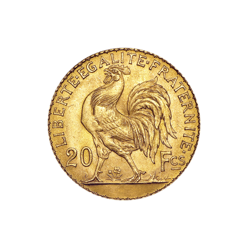 Pièce d'or 20 francs Coq français d'année aléatoire