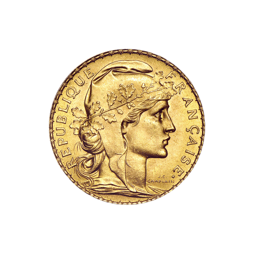 Pièce d'or 20 francs Coq français d'année aléatoire