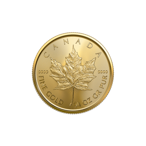 Pièce 1/4 once d'or Feuille d'érable canadienne 2022 | Monnaie royale canadienne