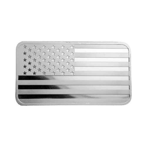 5 oz American Flag Silver Bar | Silvertowne Mint