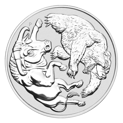 Pièce 1 once d'argent Taureau et Ours australiens 2020 | Monnaie de Perth