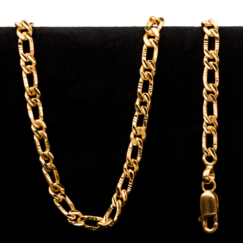 Collier en or 22 carats de style Figarucci de 52,5 grammes