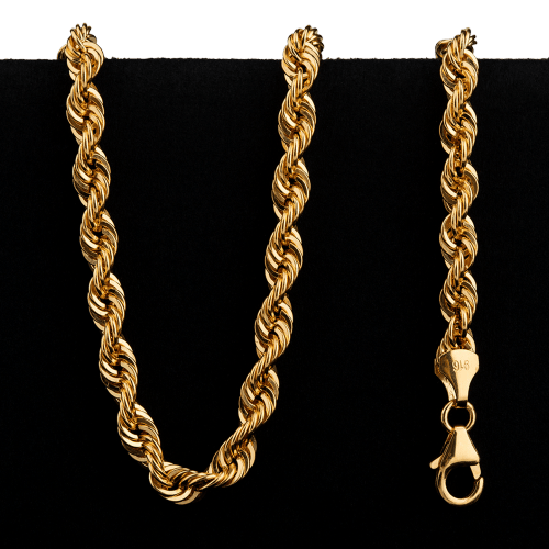 Collier en or 22 carats de style torsadé de 25,5 grammes