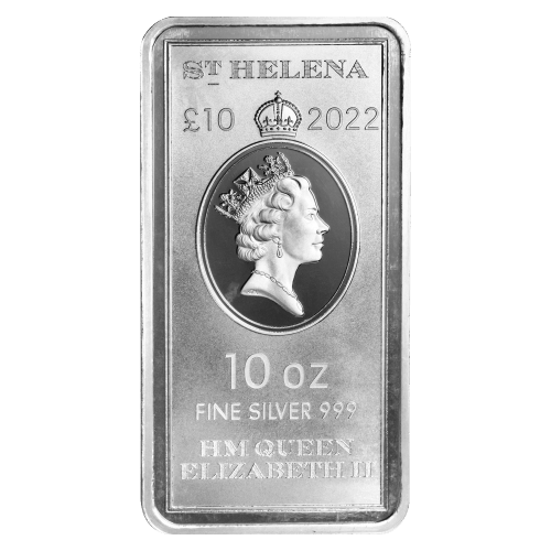10 oz 2022 Saint Helena Legal Tender Silver Bar | East India Company