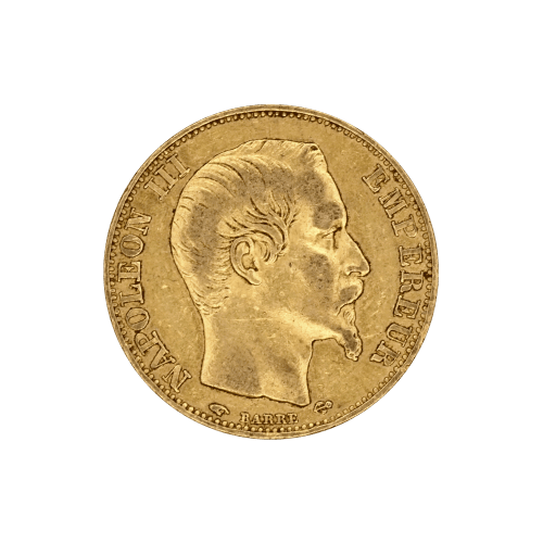 Pièce d'or Napoléon France 20 francs d'année aléatoire