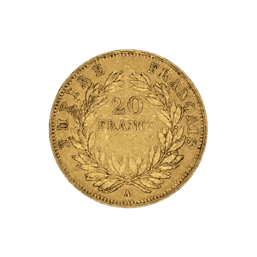 Pièce d'or Napoléon France 20 francs d'année aléatoire