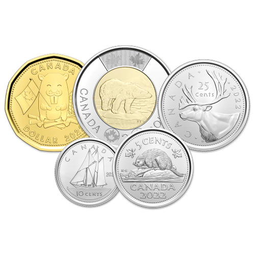 Set of 5 x 2022 O'Canada Gift Coins | Royal Canadian Mint