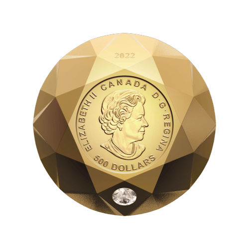 2022 Forevermark Black Label Round Diamond-Shaped Gold Coin | Royal Canadian Mint