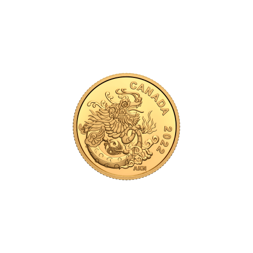 Pièce 1/20 once d'or Dragon de Terre 2022 | Monnaie royale canadienne
