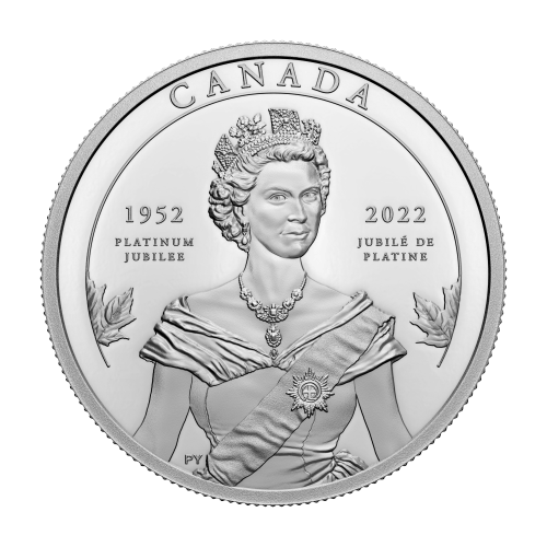 Set of 2 x 2022 The Platinum Jubilee of Her Majesty Queen Elizabeth II Silver Coins | Royal Canadian Mint