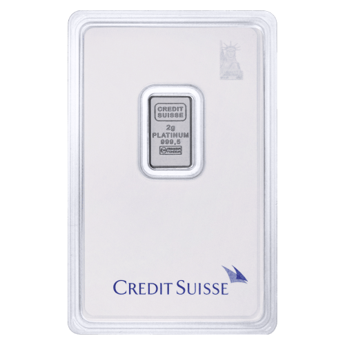 2 gram Platinum Bar | Credit Suisse