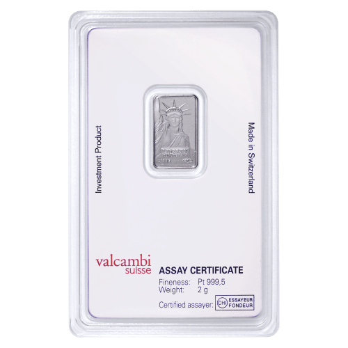 2 gram Platinum Bar | Credit Suisse