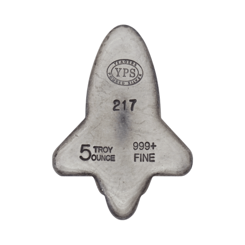 5 oz "To Da Moon" Rocket Silver Bar | Yeager's Poured Silver