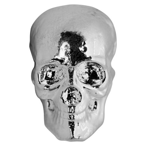 1/2 kilo Silver Skull | Yeager's Poured Silver