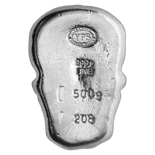 1/2 kilo Silver Skull | Yeager's Poured Silver