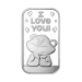 1 oz I Love You Bear Silver Bar | Silvertowne Mint