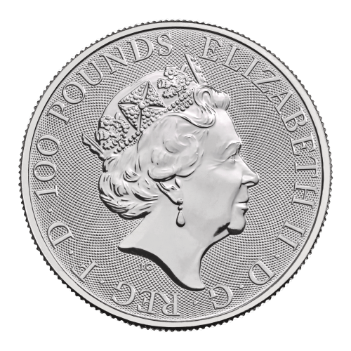 Pièce 1 once de platine Les Bêtes de la Reine : Complément Monnaie royale 2022 | La Monnaie royale