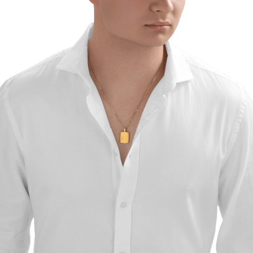 Pendentif en or 24 carats Type médaille pour chien de 9,7 grammes