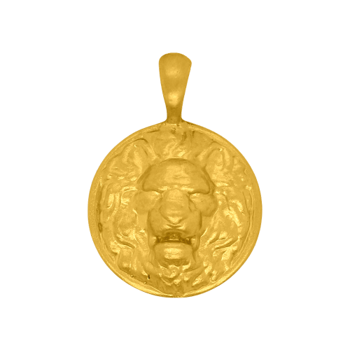 14.2 gram 24 kt King of the Jungle Gold Pendant